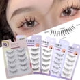 thumbnail image 2 of 3/5 pares de pestañas postizas pequeño diablo hada manga pestañas cruzadas extensión de pestañas cruzadas pestañas de visón natural maquillaje diario hola suerte  unisex, 2 of 2
