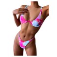 thumbnail image 1 of Hinvhai Womens swimsuits clearance,Women Bandeau Bandage Bikini Set Push-Up Brazilian Swimwear Beachwear Swimsuit Hot Pink L(L), 1 of 7