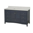 thumbnail image 5 of Abbey 60" Single Bathroom Vanity with Marine Gray Cabinet and Quartz Top, 5 of 6