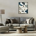 thumbnail image 3 of Stupell Industries Neutral Shapes Blue & Beige Abstract Painting Gray Floater Framed Canvas Art Print Wall Art, 25 x 31, 3 of 10