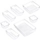 thumbnail image 1 of 7 piezas Organizador de almacenamiento de caja de almacenamiento de joyería de caja de almacenamiento transparente, 1 of 5