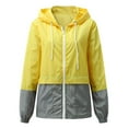thumbnail image 1 of Qiylii Femmes Veste de Pluie Packable Couleur Extérieure Bloc Coupe-Vent à Capuche, 1 of 9
