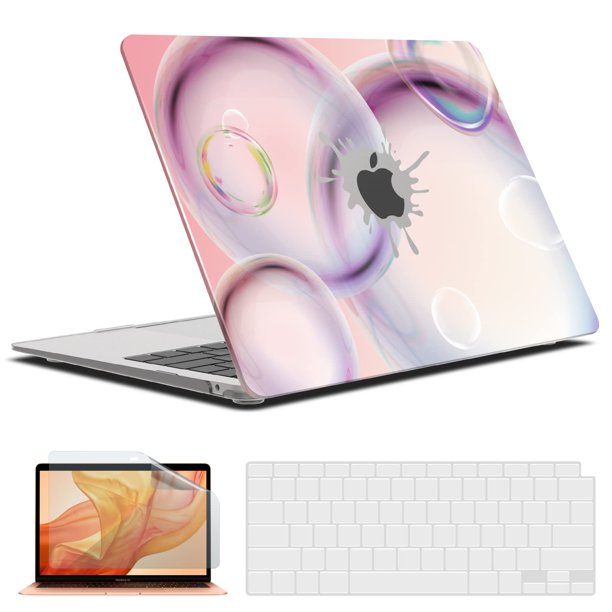 Funda IBENZER para MacBook Air de 13 pulgadas, kit de burbujas rosas 2018