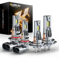 For Hyundai Elantra 2017 2018 4x 9005 H7 LED Headlight High/Low Beam Bulbs 6000K