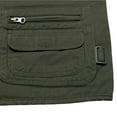 thumbnail image 5 of Men's Cargo Vest Casual Multiple Pockets Outdoor Work Vests Zipper Sleeveless V Neck Fishing Hiking Jacket Army Green XXXXXL, 5 of 8