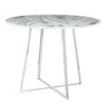 thumbnail image 3 of Cosmo Contemporary/Glam Dining Table in Chrome and White Marble Top by LumiSource, 3 of 7