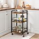 thumbnail image 1 of Yeshouse carrito de servicio de 3 niveles con ruedas, compacto y práctico, ideal para cocina, comedor, sala de estar o bar, fácil de mover y almacenar utensilios, bebidas o alimentos, 1 of 9