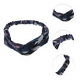 thumbnail image 2 of Unique Bargains 1 Pc Fashion Feather Pattern Cross Elastic Hairband for Women Navy Blue, 2 of 6