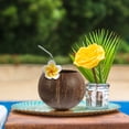thumbnail image 6 of FUEENIRVA Coffee Colored Coconut Shell Cup 1Set 4.3x4.3x4.1In, 6 of 6
