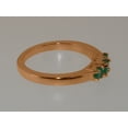 thumbnail image 5 of LBG British Made 18k Rose Gold Natural Emerald Womens Anniversary Ring - 33 size options - Size 8.75, 5 of 6