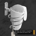 thumbnail image 3 of Hair Dryer Holder,Wall Mounted Spiral Hair Dryer Shelf,Bathroom Stainless Steel Hair Dryer Bracket,Self-Adhesive Hair Dryer Storage Rack (Silver), 3 of 15