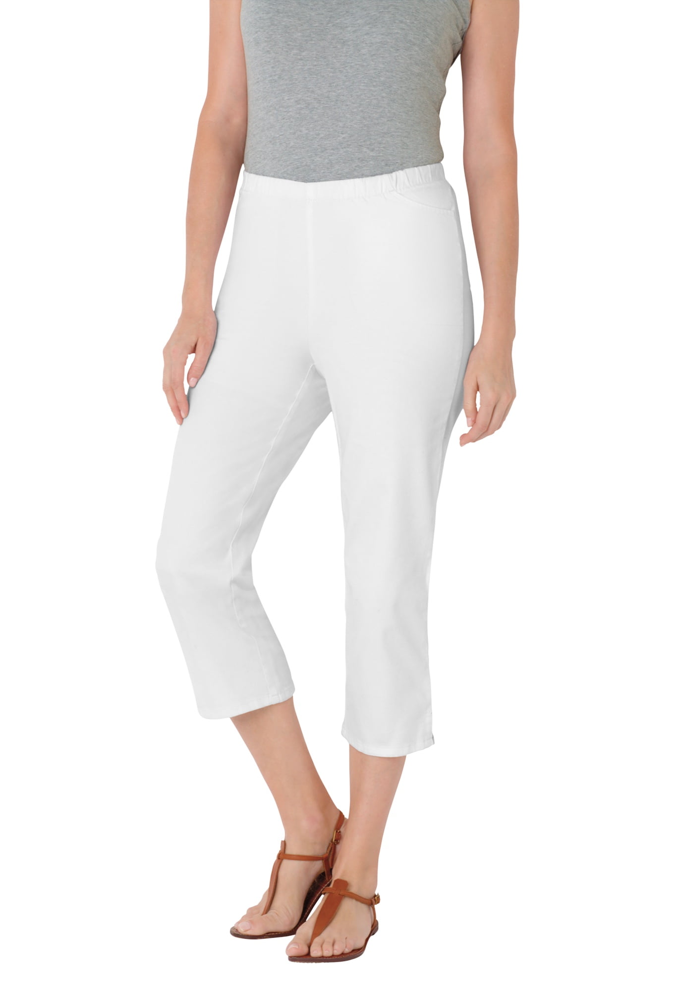 Woman Within Woman Within Women's Plus Size Petite Capri Fineline