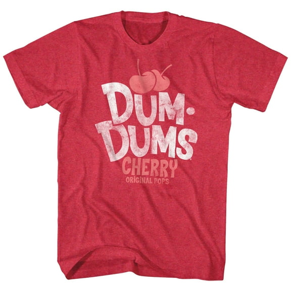 Dum Dums Cherry Cherry Heather Adult T-Shirt