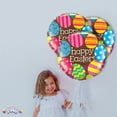 thumbnail image 2 of PMU Happy Easter Eggs and Chocolate 18 Inch Mylar Foil Balloon Pkg/10, 2 of 7