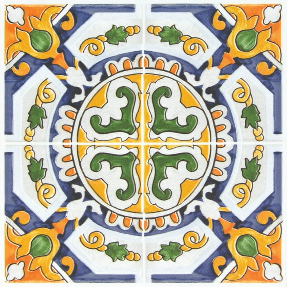 WallPops Yellow Tuscan Sun 6x6 Peel & Stick Tiles Wall Decals (12 per pack), Adult