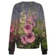 thumbnail image 5 of Pompotops Femmes Décontracté Imprimé Col Rond Pull Manches Longues Swertshirts Blouse T-shirt Tops, 5 of 5