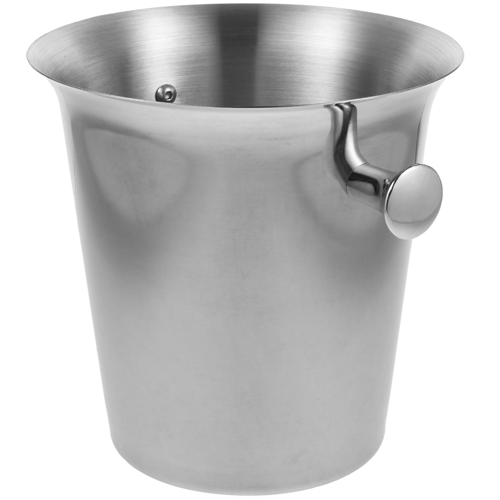 HOMEMAXS  Ice Cube Bucket for Cocktail Bar Sturdy Portable with Scoop Wine Silver