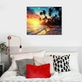thumbnail image 4 of Nawypu  S75550 Canvas Wall Art Palm Trees Silhouettes On Tropical Beach At Sunset Beach Seascape Painting Nature Pictures for Living Room Home Office Wall Decor Artwork, 4 of 4