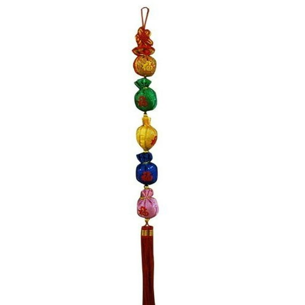 Oriental Feng Shui Wall Hanging W. tassels "Fu"Fortune