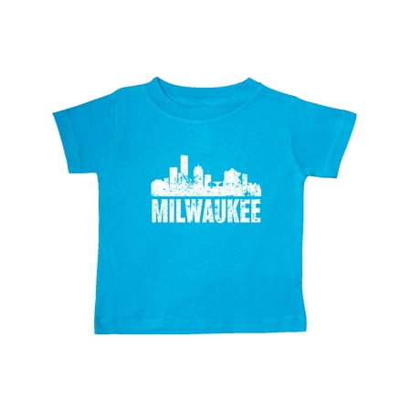 

Inktastic Milwaukee Skyline Grunge Gift Baby Boy or Baby Girl T-Shirt