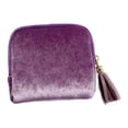 thumbnail image 1 of Estuche organizador de joyas de viaje pequeño, elegante, con cadenas y brazaletes. Violeta, 1 of 6