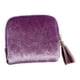 thumbnail image 1 of Estuche organizador de joyas de viaje pequeño con borlas de terciopelo y cierre de cremallera. Violeta, 1 of 6