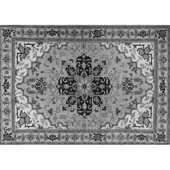 Ahgly Company Indoor Rectangle Persian Gray Traditional Area Rugs, 2' x 5'