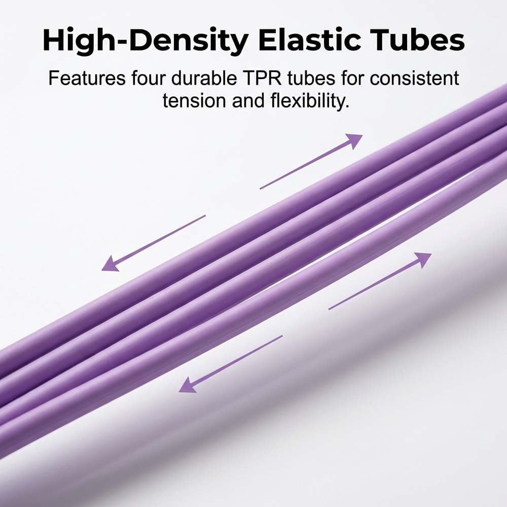 Pedal Resistance Bands with Handles, 2026 Upgraded 6-Tube Multifunction Tension Rope for Yoga Pilates, Durable Elastic Pedal Puller Resistance Band Sit Up Fitness Equipment for Women