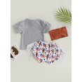 thumbnail image 5 of Newborn Infant Baby Girls Clothes Short Sleeve Cow Print Tops Short Pants Headband Toddler Outfits 3M 6M 12M 18M 24M, 5 of 10