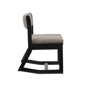 Linon Sutton Modern 2-Position Sled Base Lounge Chair, Beechwood with Stone Fabric