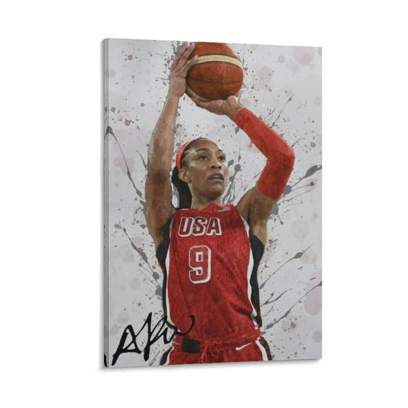 A'ja Wilson Canvas Poster Picture Print Wall Art Poster Painting Canvas Posters Artworks Gift Room Aesthetic 12x18inch(30x45cm)