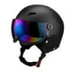 thumbnail image 4 of Casco de patineta, casco de esquí con gafas de esquí para hombres y mujeres, casco de nieve, esquí Negro L, 4 of 9