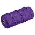 thumbnail image 1 of Cuerda de algodón Uxcell, cuerda trenzada, morado oscuro, 100m/109 yardas para colgar en la pared, nudos de macramé, 1 of 5