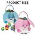 thumbnail image 3 of Personalized Easter Basket Cute Plush Easter Bunny Bag For Kids Boys Girls First Easter Egg Basket Gift For Easter Small Cloth Storage Bins, 3 of 9