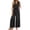 Black, variant on Jumpsuits for Women Dressy Casual Sleeveless V-Neck Wide Leg Jumpers with Drawstring and Pockets Summer Comfy Rompers Red M