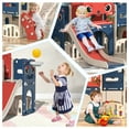 thumbnail image 3 of NYEEKOY 9 in 1 Large Toddler Slide Set for 1-8 Kids, Toddler Climber Slide Playset with Slide, Climber Pedals, Telescope, Riss Toss Basketball Hoop and Balls, Indoor Outdoor Freestanding Slides, 3 of 12