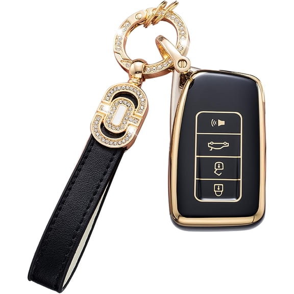 Key Fob Cover Compatible with Lexus RX ES GS LS NX RS GX LX RC LC 2013-2017 5 Button TPU Keychain Case Holder Protector,Model-a(black)