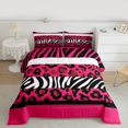 thumbnail image 2 of Feelyou Leopard Cheetah Print Queen Comforter Set, Abstract Lines Bedding Set, 3pcs, 2 of 8
