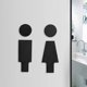 thumbnail image 1 of Letreros para baños de hombres y mujeres Letreros para puertas de baños Letreros profesionales reutilizables fáciles de instalar para baños públicos, 1 of 8