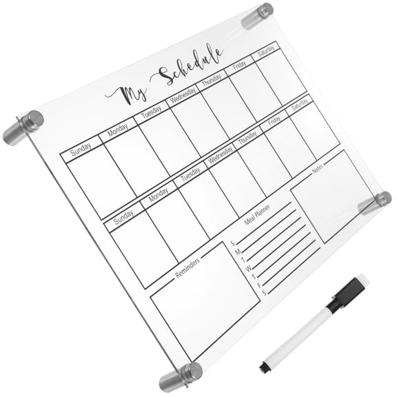 ROSENICE 1 Set Small Hanging Whiteboard Acrylic Rectangular Board for Home Use