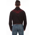 thumbnail image 3 of Scully Mens Black Poly/Rayon Red Scroll L/S Shirt M, 3 of 3