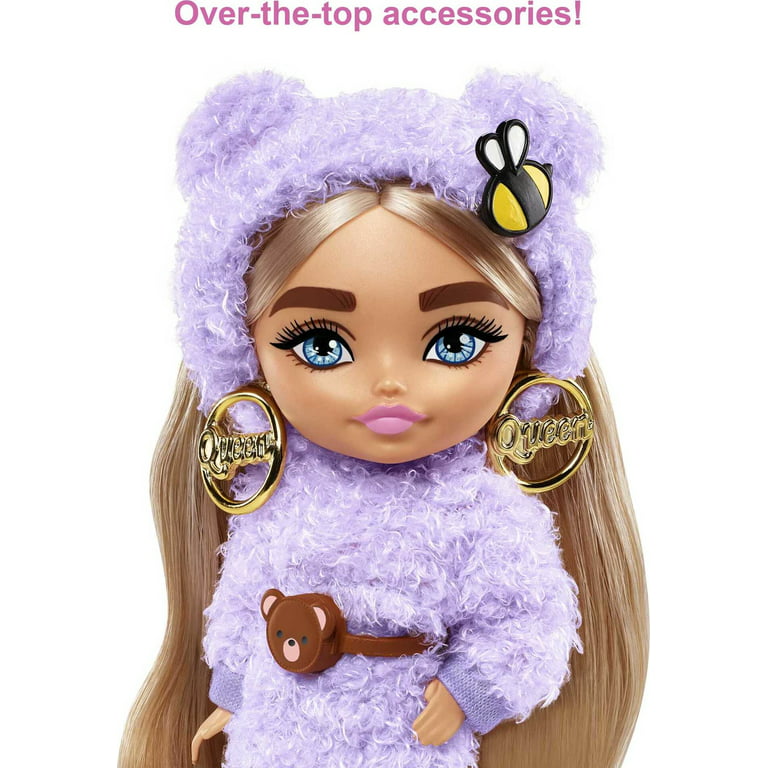 Barbie Extra Minis Doll #4 with Blonde Hair, Fluffy Purple Dress
