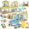 1375 Pieces Friends Building Toys Set, Swimming Pool and Supermarket Building Block Set, Roleplay Toys Valentines Day Gifts for Adult Girls Kids Ages 6+