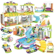 EXERCISE N PLAY Friends Heartlake City Building Kit, Swimming Pool Party Supermarket, Best Christmas Gifts for Girls Age 6 7 8 9 10 11 12 (1375 Pieces)