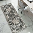 thumbnail image 5 of YOUFORTONG 2x6 Vintage Hallway Runner Rug,Ultra Soft Retro Washable Floor Mat,Non-Slip Stain & Fade Resistant Carpet for Entryway Bedroom Kitchen,Black, 5 of 7
