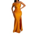 thumbnail image 1 of Summer Dress for Women Sexy Women Summer Tube Top Single Shoulder Vent Solid Color Temperament Sexy Dress Summer Tops for Women Sexy Sexy Summer Tops for Women, 1 of 7