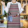 thumbnail image 5 of Green and Red Christmas Pattern Apron-Garden Aprons for Women with Pockets-Cotton Linen Waterproof Kitchen Cooking Gardening Aprons Adjustable for Kitchen,Cooking,BBQ and Salon 33"x27", 5 of 7