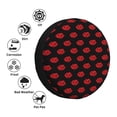 thumbnail image 4 of Honeii Housses de Pneu Imprimé Lèvres Rouges, Imperméables Anti-UV Neige Pluie pour Remorques, RV, Véhicule Récréatif, SUV, Camion-14 Pouces, 4 of 6