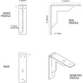 thumbnail image 2 of Ekena Millwork 2"W x 8"D x 8"H Stockport Bracket, Steel (4-Pack), 2 of 9