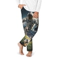 thumbnail image 2 of Fuzoiu Astronaut Soccer Field Print Teenagers' Pajama Pants,Lounge Pants with 2 Pockets,Elastic Waist Kids Sleep Bottoms,Comfy Sleepwear,PJ Bottoms for Kids-Small, 2 of 6